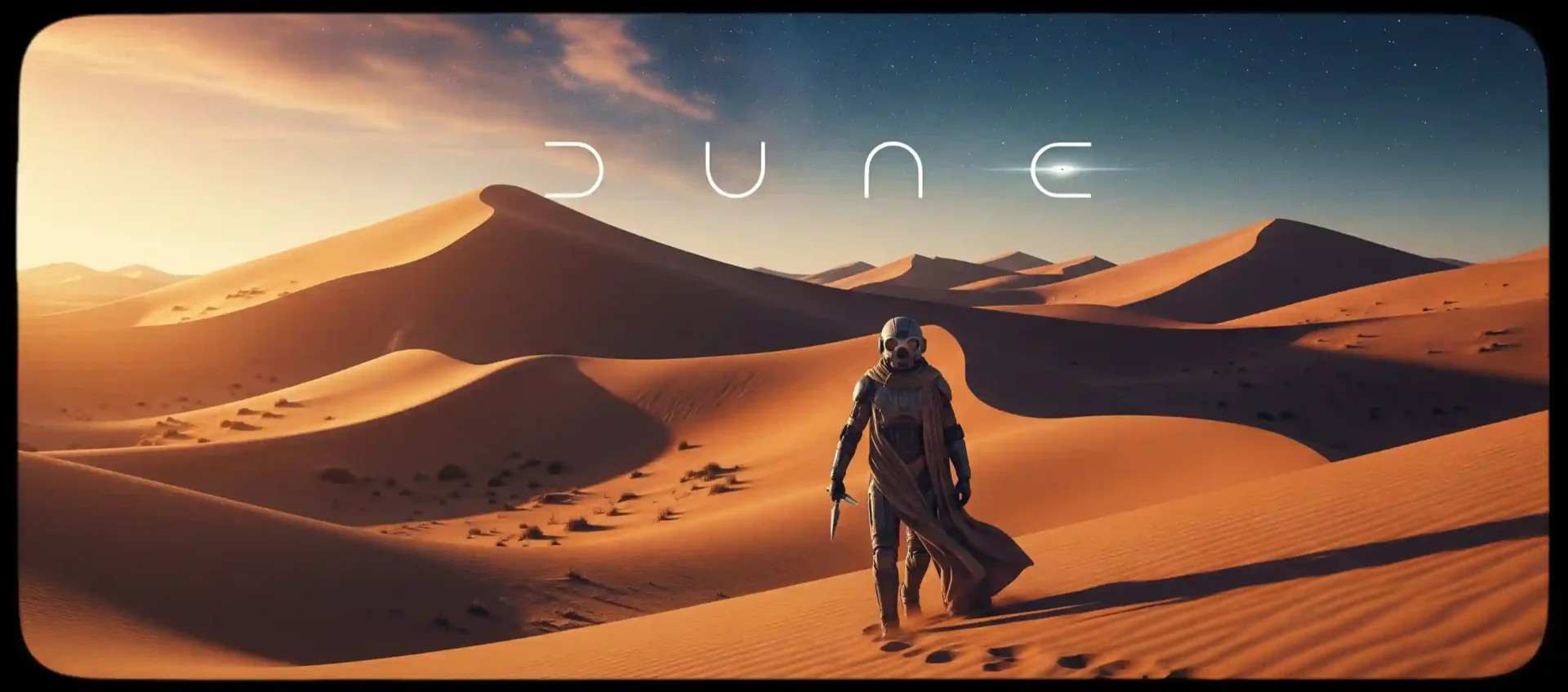 Dune: Awakening - Characters overlooking the vast desert of Arrakis