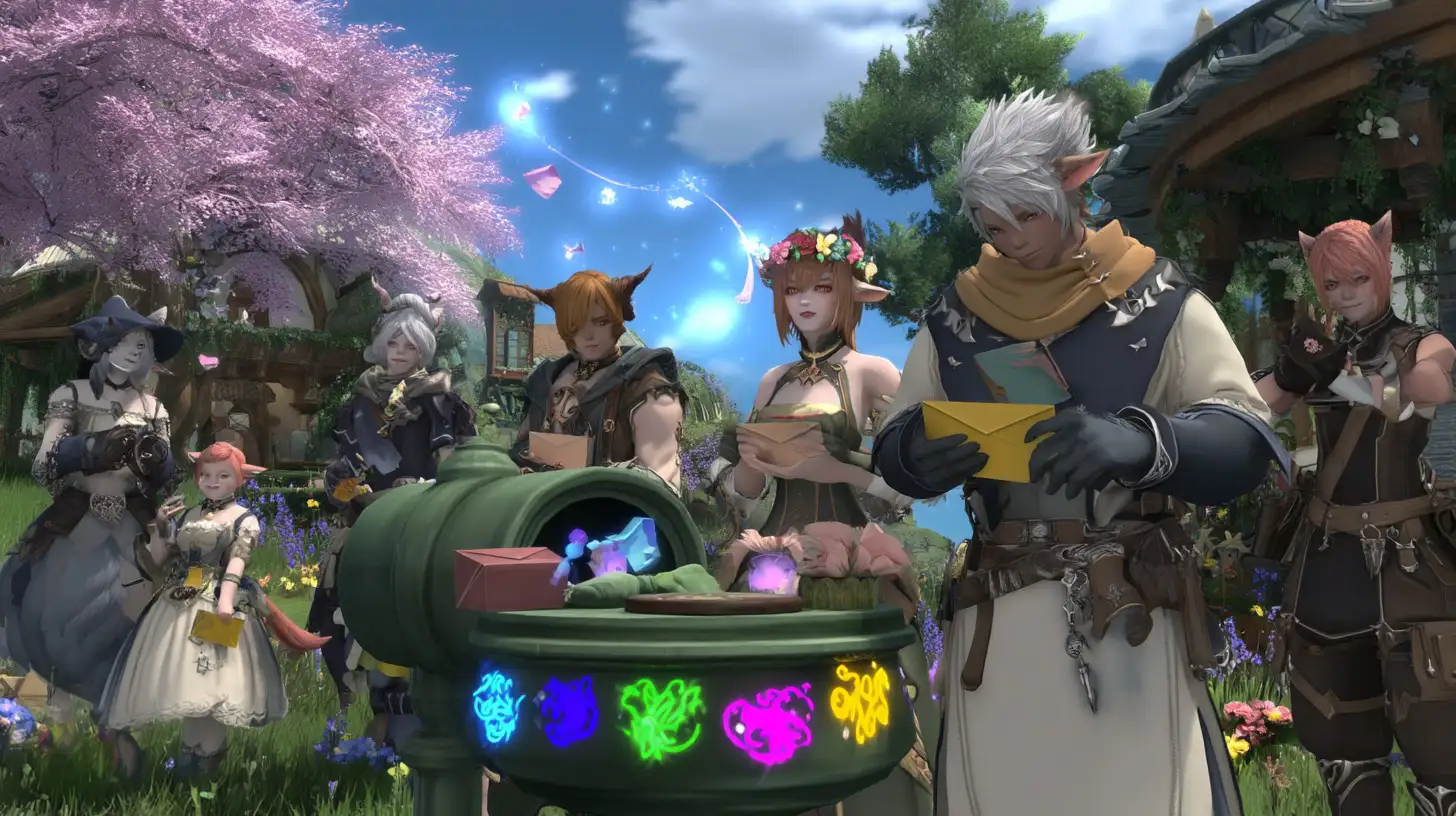 The Final Fantasy Xiv Event Spring Community Support Campaign Has Sprung! | Epiccarry Final Fantasy Xiv Free Company Fun Takes Place This Spring